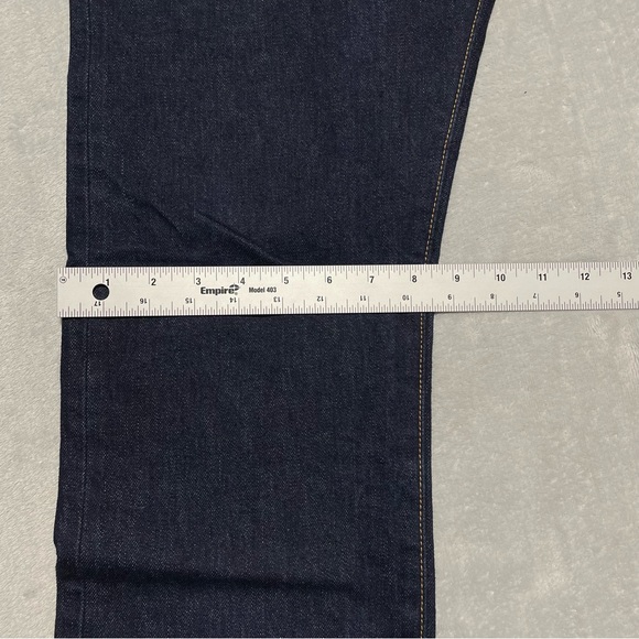 Jean Shop Jeans Mens Selvedge Skinny Fit Button Fly USA Raw Indigo Denim 33Wx33L - Picture 15 of 16